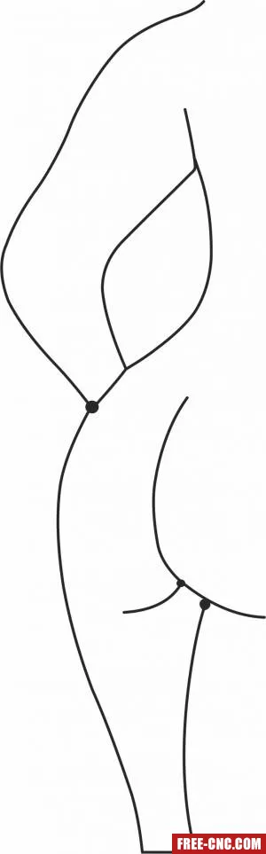 Woman body wall art - Free dxf files ready to cut