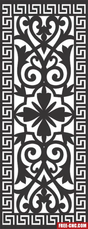 Decorative panels for doors wall screen pattern - free dxf download Decorative panels for doors wall screen pattern - free dxf download