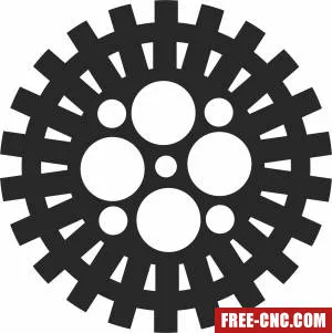 Mandala wall door pattern - Free dxf files ready to cut