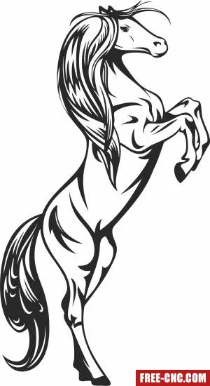 Horse cliparts - Free dxf for laser cutting and plasma