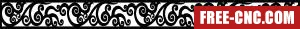 Door decorative pattern - Free dxf for laser cutting and plasma