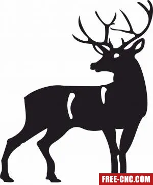 Deer silhouette - Free dxf download Deer silhouette - Free dxf download