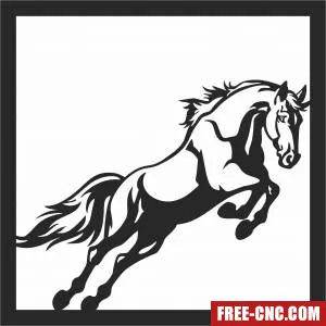 Horse clipart decor - Download free dxf for cnc plasma cutting