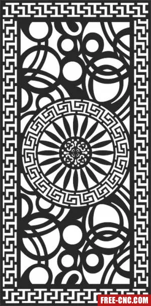 Decorative pattern wall screens panel for doors - free dxf download