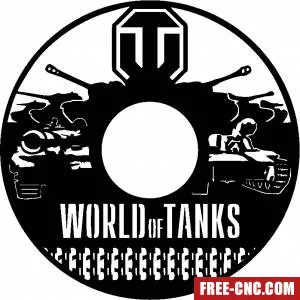 World of tanks wall clock - free dxf download