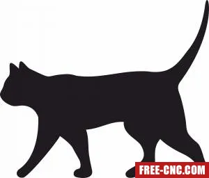 Cat silhouette wall decor - Download free dxf for cnc plasma cutting