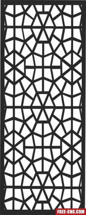 Decorative panel wall separator door pattern - free dxf download Decorative panel wall separator door pattern - free dxf download