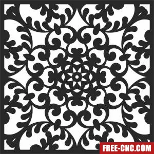 Door pattern door decorative pattern - Free dxf for laser cutting and plasma