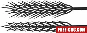 Wheats clipart - Download free dxf for cnc plasma cutting