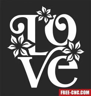 Love floral art - Free dxf files ready to cut