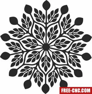 Mandala wall sign - Free dxf download