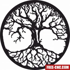 Tree of life wall spiritual art - Download free dxf for cnc plasma cutting