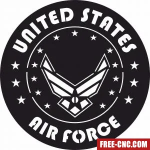 United states air force logo - free dxf download