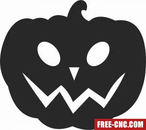 Halloween pampking silhouette decoration - Free dxf files ready to cut