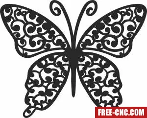 Butterfly wall decor cliparts - Free dxf files ready to cut