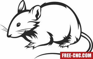 Mouse rat clipart - Download free dxf for cnc plasma cutting