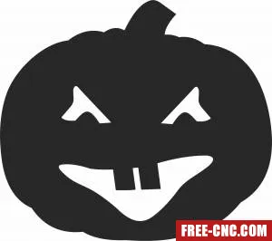 Halloween pampking silhouette - Free dxf files ready to cut