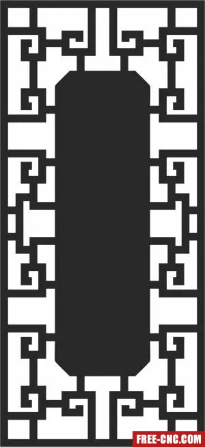 Door pattern decorative pattern door - Free dxf for laser cutting and plasma