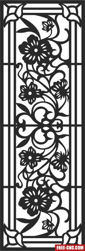 Wall pattern wall decorative screen - Free dxf download