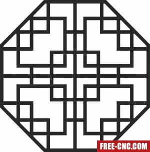 Pattern wall decorative - Free dxf for laser cutting and plasma