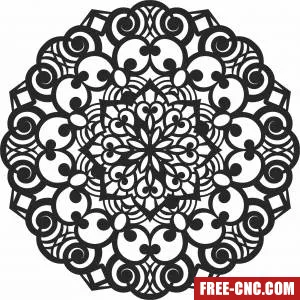 Ornament decorative mandala pattern - Free dxf files ready to cut