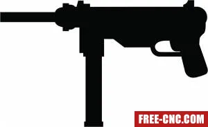 Rifle pistol silhouette - free dxf download