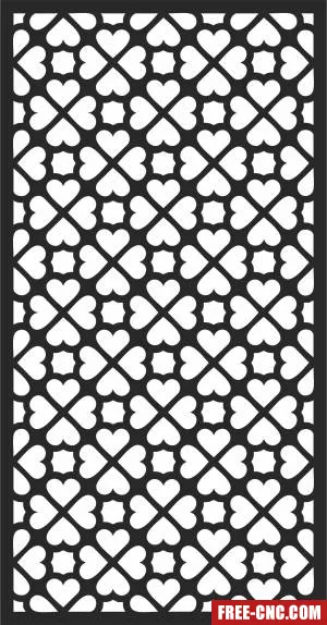 Pattern door decorative wall - Free dxf files ready to cut