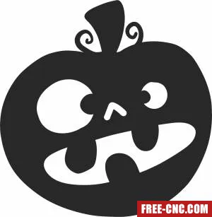 Funny pumpkin for halloween - Free dxf download