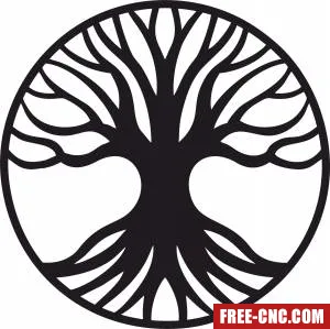 Tree of life wall decor - Free dxf for laser cutting and plasma