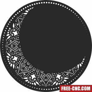 Moon wall decor - Free dxf for laser cutting and plasma