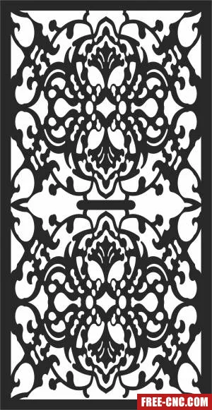Door wall door screen pattern wall decorative - Free dxf download Door wall door screen pattern wall decorative - Free dxf download
