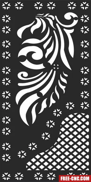 Screen pattern door - Free dxf download