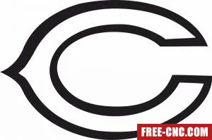 Chicago bears nfl american football - Free dxf files ready to cut