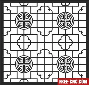 Pattern wall screen - Free dxf files ready to cut