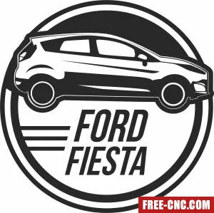 Ford fiesta car logo - Free dxf for laser cutting and plasma