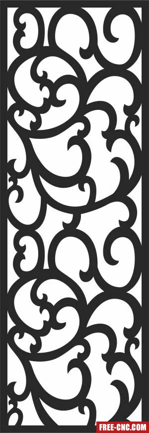 Pattern wall screen door wall door - Free dxf download