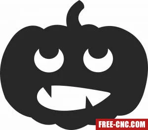 Halloween pampking silhouette - Download free dxf for cnc plasma cutting