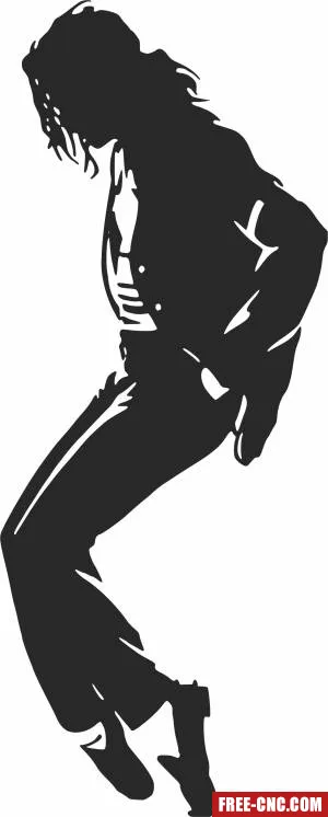 Michael jackson drawing moonwalk - Free dxf files ready to cut