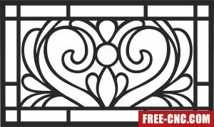 Wall decorative pattern decorative - Free dxf download