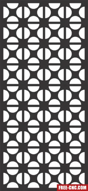 Pattern decorative wall screen door - free dxf download