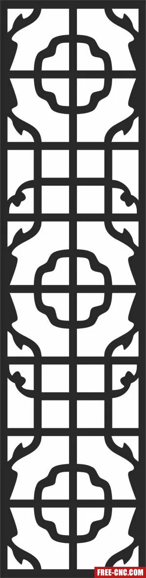 Pattern wall door - Free dxf for laser cutting and plasma