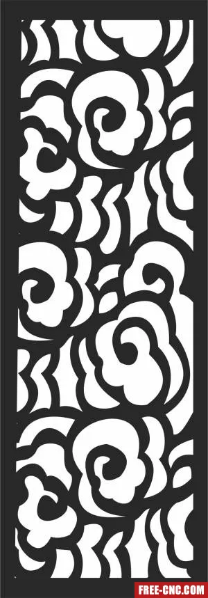 Door wall screen pattern wall screen decorative - Free dxf files ready to cut