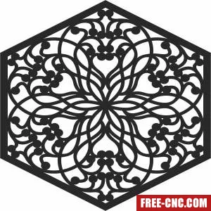 Decorative door screen door pattern decorative door - Free dxf for laser cutting and plasma