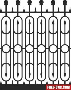 Wrought gate door fence - Free dxf files ready to cut