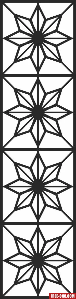 Wall door pattern screen wall - Free dxf for laser cutting and plasma