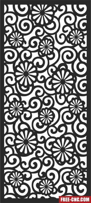 Decorative door screen pattern - Download free dxf for cnc plasma cutting