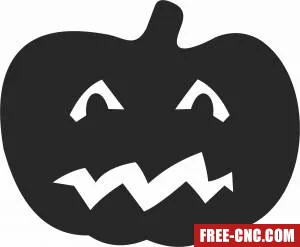 Halloween pampking silhouette - Free dxf for laser cutting and plasma