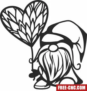 Gnome with heart - Download free dxf for cnc plasma cutting