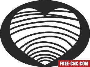 Heart ornament valentines day - Download free dxf for cnc plasma cutting