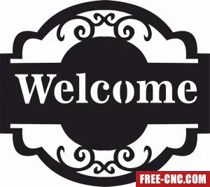 Welcome plaque - Free dxf files ready to cut